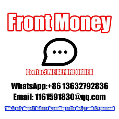 Red and white front money logo with black speech bubble on generic anime custom 3d led backlit metal sign free design final price