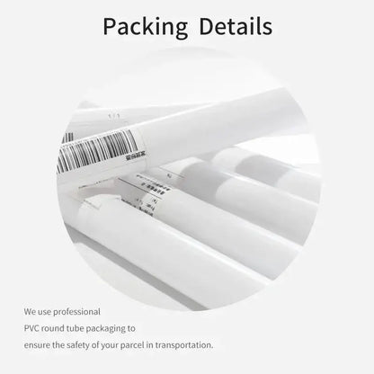White pvc round tubes with barcode labels for packaging the waterproof goodnight punpun wall art poster