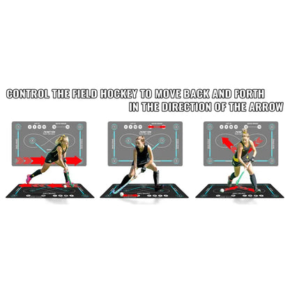 Black non-slip rubber pad training mat with glowing blue and red arrows for haikyuu kageyama volleyball drills