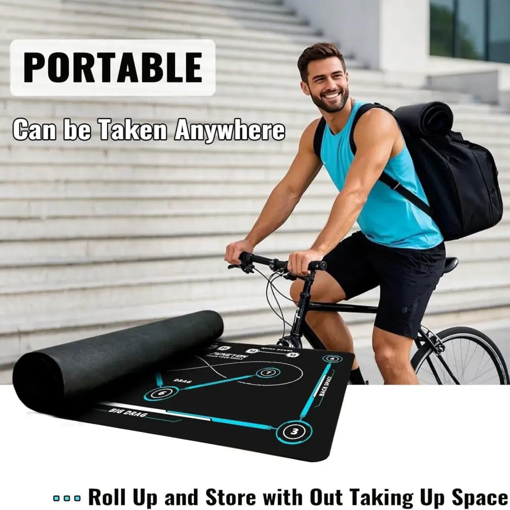 Haikyuu Kageyama volleyball training mat rubber pad black with teal markings and numbered zones non slip 150x90cm