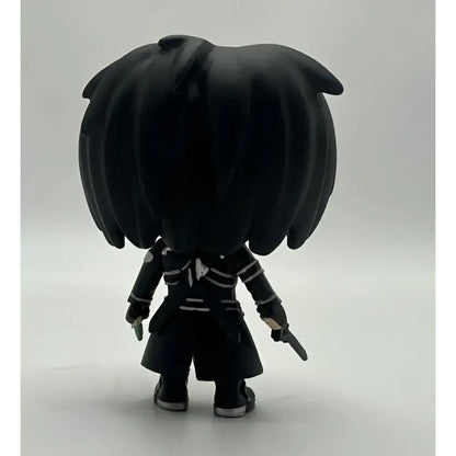 High quality sword art online kirigaya kazuto black vinyl funko pop figure with silver trimmed detailed outfit