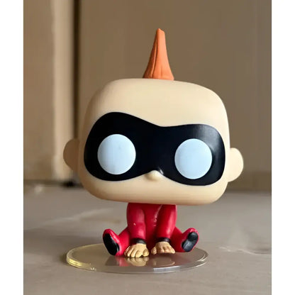 Beige funko pop figure of jack-jack in red suit with orange mohawk for high quality sword art online collectible toys