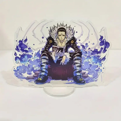 Hunter x hunter durable acrylic stand featuring detailed kite illustration with blue energy effects double-sided model