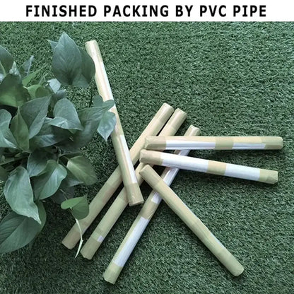 Beige and white pvc pipe rolls wrapped with tape shown at the back of hunter x hunter killua canvas poster wall decor