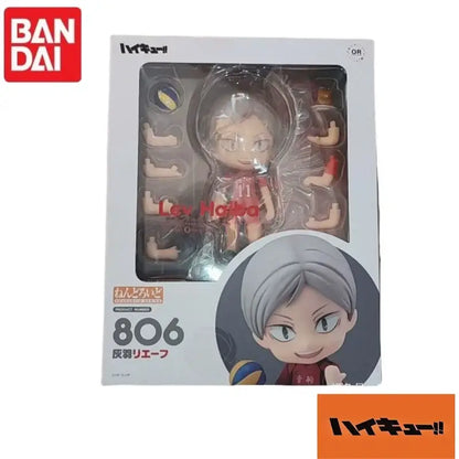 In stock original bandai gsc nendoroid haikyuu rei hoshino figure with silver hair and red volleyball jersey in window box
