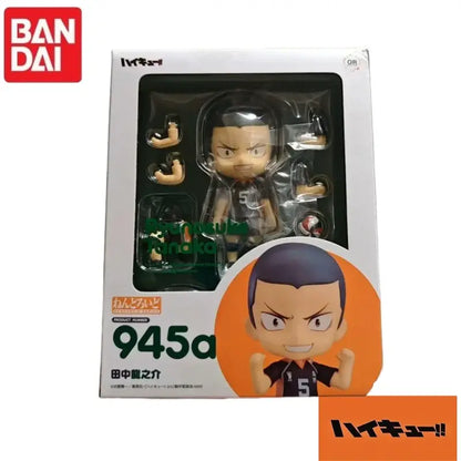 In stock original bandai gsc nendoroid shōnosuke tanaka from haikyuu featuring black and orange volleyball jersey molded plastic figure
