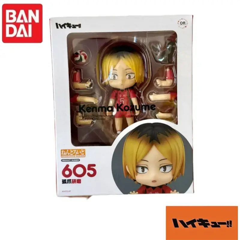 In stock original Bandai GSC Nendoroid Kenma Kozume figure in red and black volleyball uniform with interchangeable hands