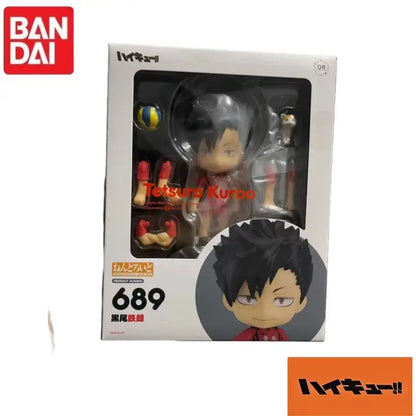 Nendoroid tetsuro kuroo figure in red and black by bandai from original gsc haikyuu q-version collectible model
