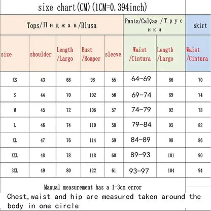 Size chart in centimeters for jujutsu kaisen geto suguru kimono uniform featuring tops pants and skirts measurements excellent choice