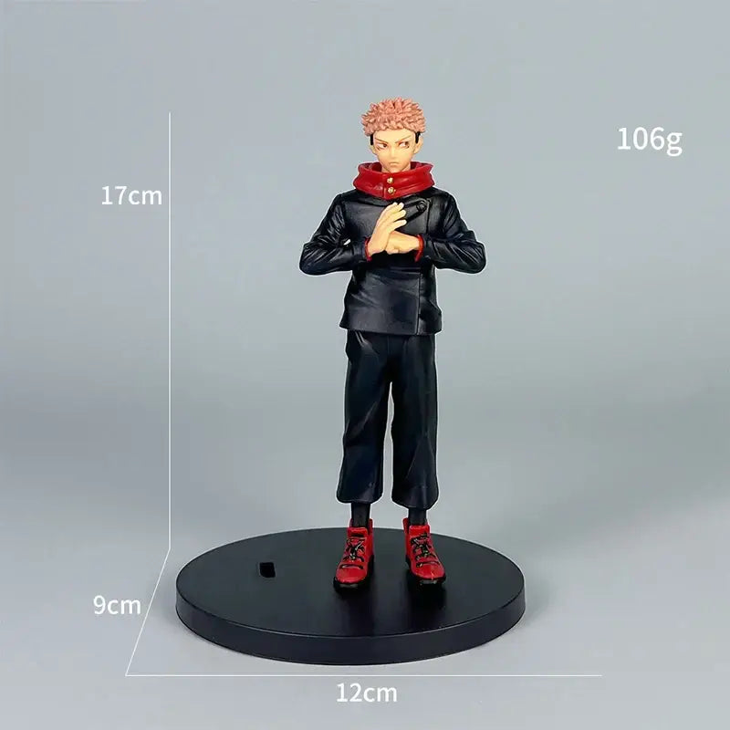 Jujutsu kaisen gojo satoru noodle stopper figure set featuring spiky pink hair and black leather jacket display quality