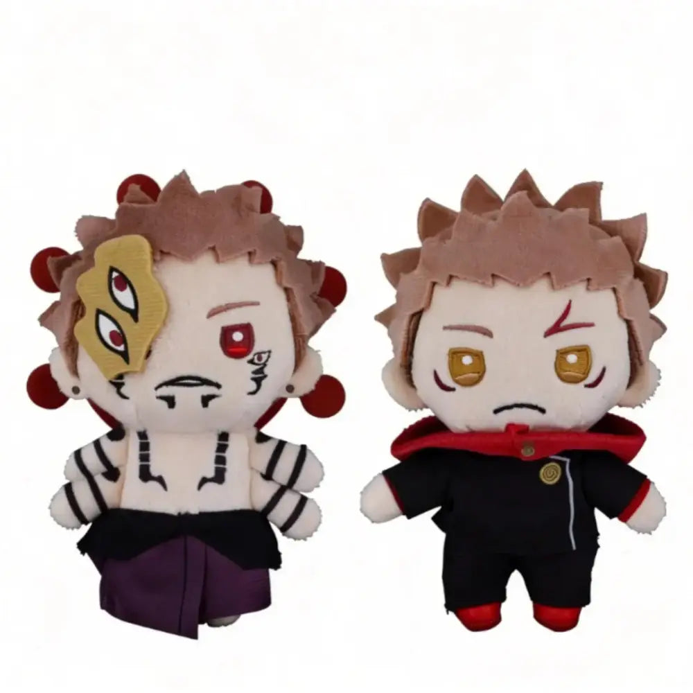 Jujutsu kaisen plush pendant featuring two cute 12cm plush dolls with distinctive outfits and accessories
