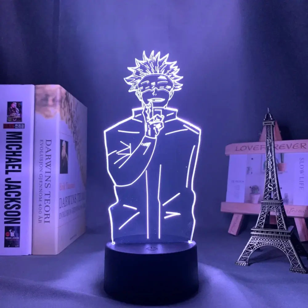 Jujutsu Kaisen Satoru Gojo purple acrylic LED night light with finger touch and remote control features