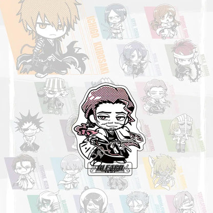 Pink and black chibi-style jujutsu kaisen sukuna acrylic stand made of clear acrylic for display and collection