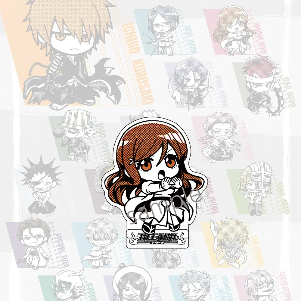 Brown-haired chibi character jujutsu kaisen acrylic stand made of clear acrylic for display and collection use