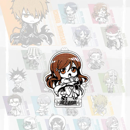 Brown-haired chibi character jujutsu kaisen acrylic stand made of clear acrylic for display and collection use