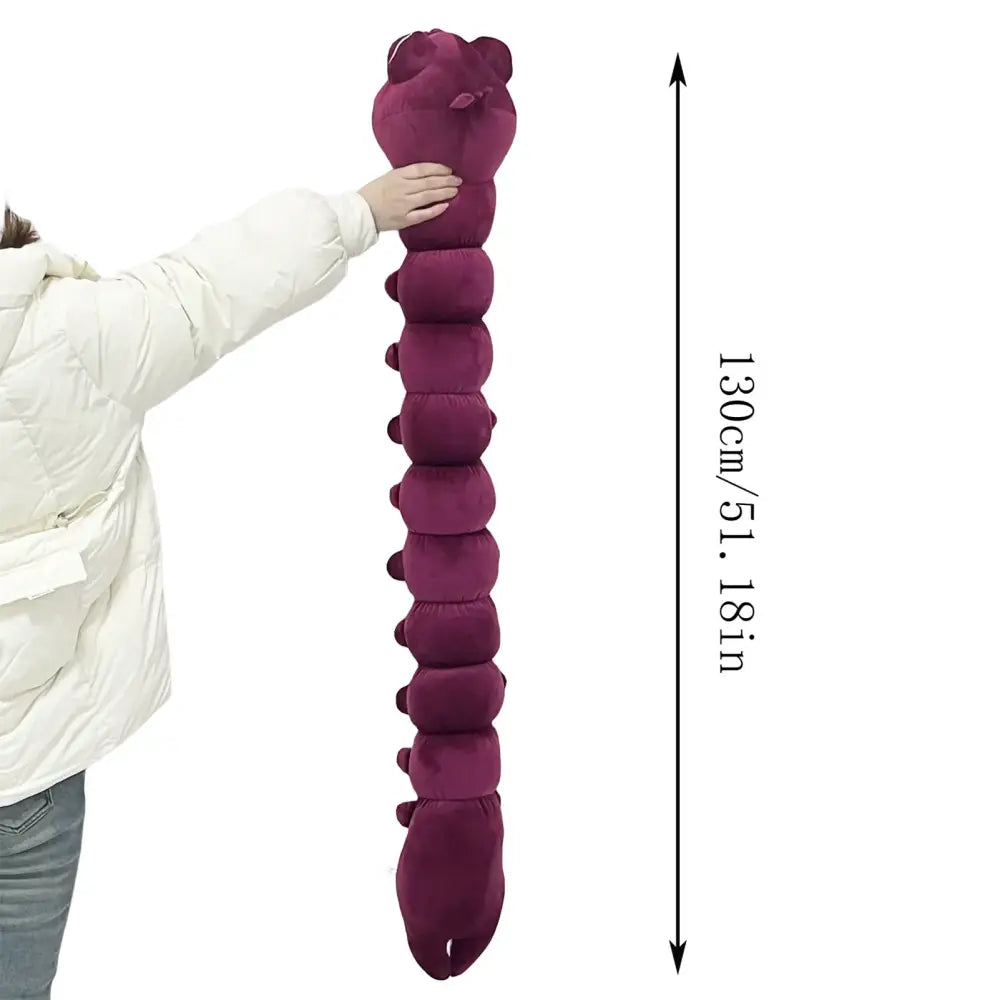 Jujutsu kaisen toji fushiguro plush doll 130cm soft velvet deep purple caterpillar body pillow with segmented sections