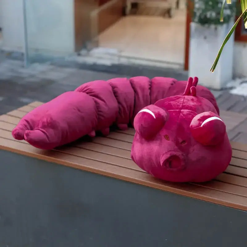 Jujutsu kaisen toji fushiguro plush doll is a 130cm soft fabric purple red caterpillar toy with embroidered white eyes