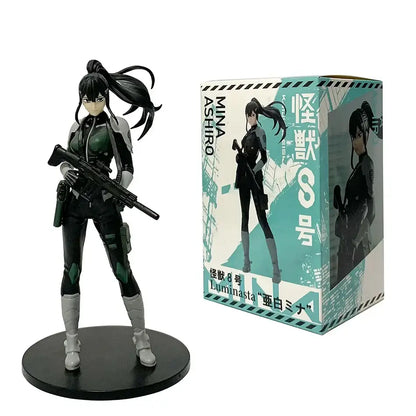 Black and green mina ashiro anime figure served as a kafka hibino noodle stopper 21cm from kaiju no 8