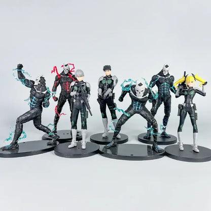 Kaiju no 8 monster action figure set in black and teal features durable pvc, detailed muscles, and glowing energy effects