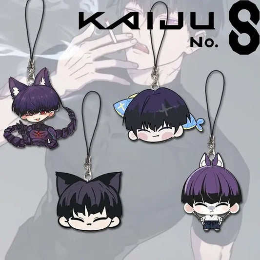 Kaiju no 8 soshiro hoshina keychain kawaii phone chain featuring colorful soft enamel design for phone accessories