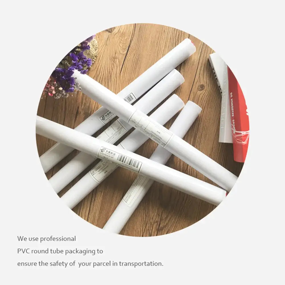 White pvc round tubes with labels used in messi football poster canvas wall decor for boys room gift
