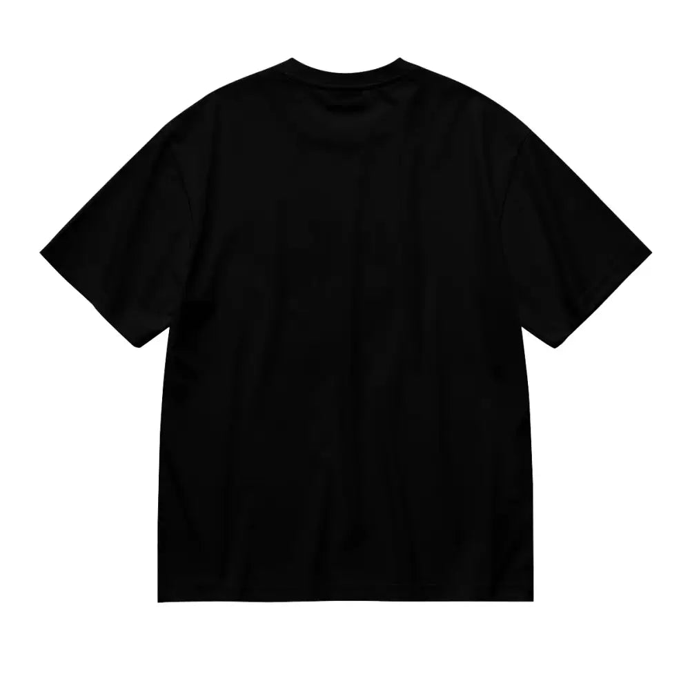 Black short-sleeved mob psycho dimple t-shirt with a relaxed fit and plain back in all-size tee design