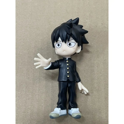 Mob psycho 100 iii mob character palverse figure black spiky hair black school uniform style pvc mini model