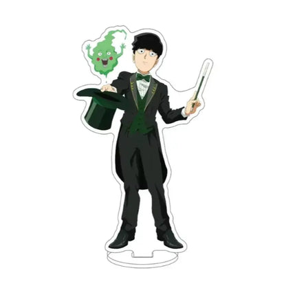 Mob psycho 100 kageyama shigeru acrylic standee featuring a black and green magician figure with a ghostly creature