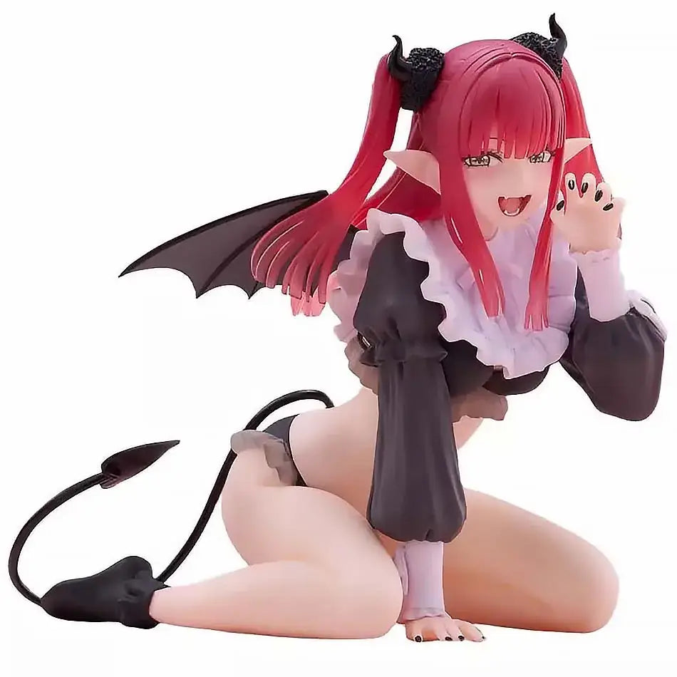 Detailed mushoku tensei eris boreas greyrat pvc figure of red-haired devil girl with black horns wings and tail in frilly outfit