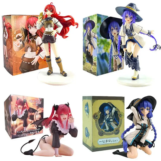 Mushoku tensei eris boreas greyrat pvc figure of red-haired anime girl in brown white outfit with gold accents on circular base