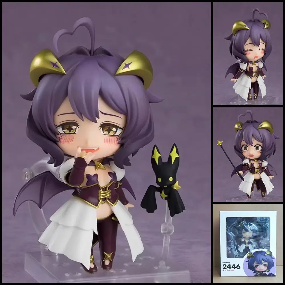 Purple-haired mushoku tensei roxy migurdia q version figure with posable design and character styling with bat companion