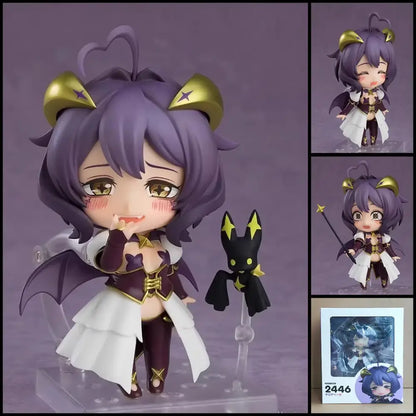 Purple-haired mushoku tensei roxy migurdia q version figure with posable design and character styling with bat companion