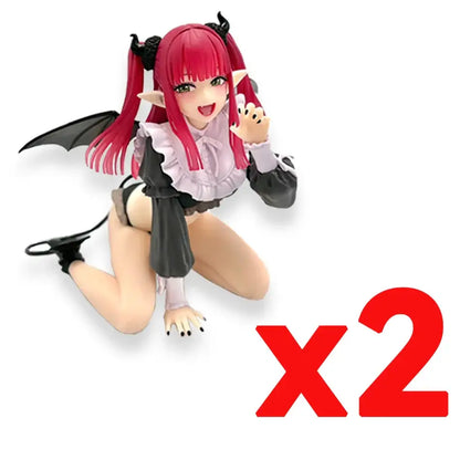 Red-haired roxy migurdiass pvc figure from mushoku tensei in devil-themed design with bat wings and kneeling pose