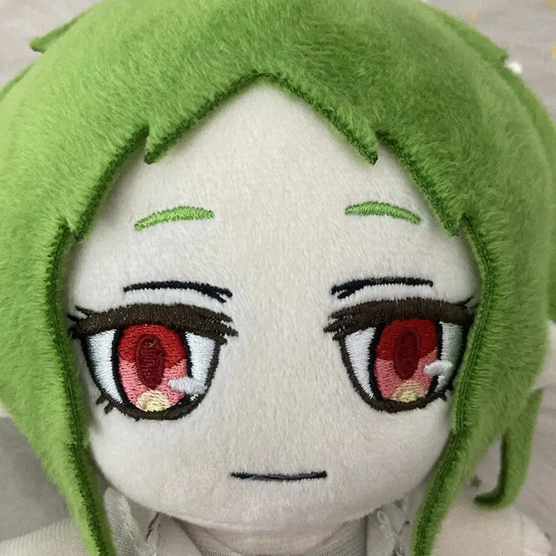 Mushoku tensei sylphy plush doll with vibrant green hair and embroidered red eyes 20cm soft stuffed toy