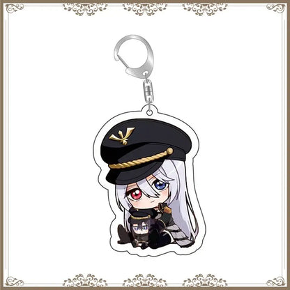 Black and gold kitagawa marin keychain bag tag with silver metal clip plastic bag tag accessory