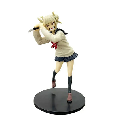 My Hero Academia Age of Heroes heroes pvc figure in beige and navy school uniform holding knife on black base in retail box