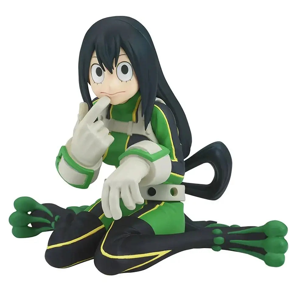 My hero academia character pvc figure of a green and black durable pvc figurine with dark hair for anime fans collectible model