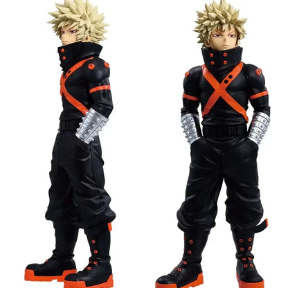 My hero academia character pvc figure with spiky blonde hair and detailed armor plating for durable anime fans collectible
