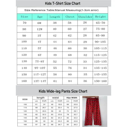 Red wide-leg pants with black and white cartoon characters from the hero academia deku pajama set 3d print set