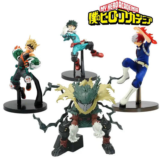 My hero academia izuku midoriya pvc figure 11cm with vibrant colors and detailed designs featuring bakugo todoroki and green-haired villain