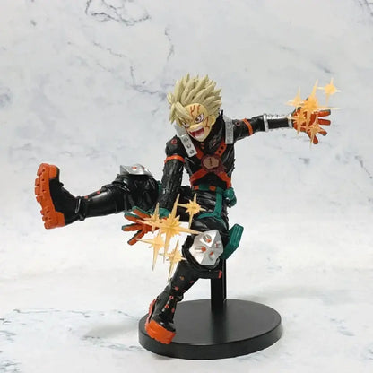 My Hero Academia midoriya izuku PVC statue 18–20cm with black orange costume green accents and spiky blonde hair