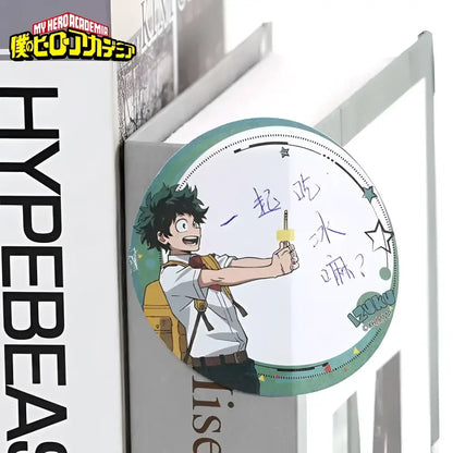 Circular my hero academia midoriya izuku sticky note set with popsicle design and handwritten japanese text decoration