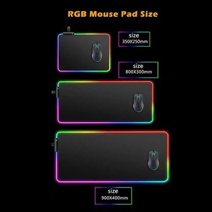 Naruto itachi uchiha rgb mouse pad with sleek black surface and vibrant rainbow illuminated edges for gaming desk setup