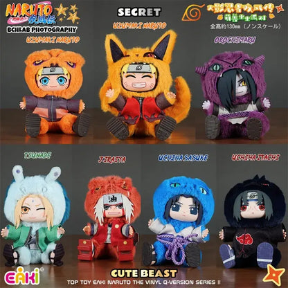 Cute beast naruto jiraiya plush blind box in colorful hooded outfit made of soft materials by toptoy eaki