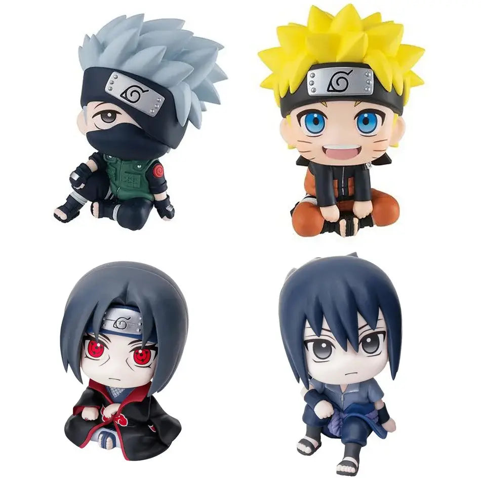 Chibi-style naruto kakashi figurine in detailed costume with headband made of plastic for car decoration in opp bag