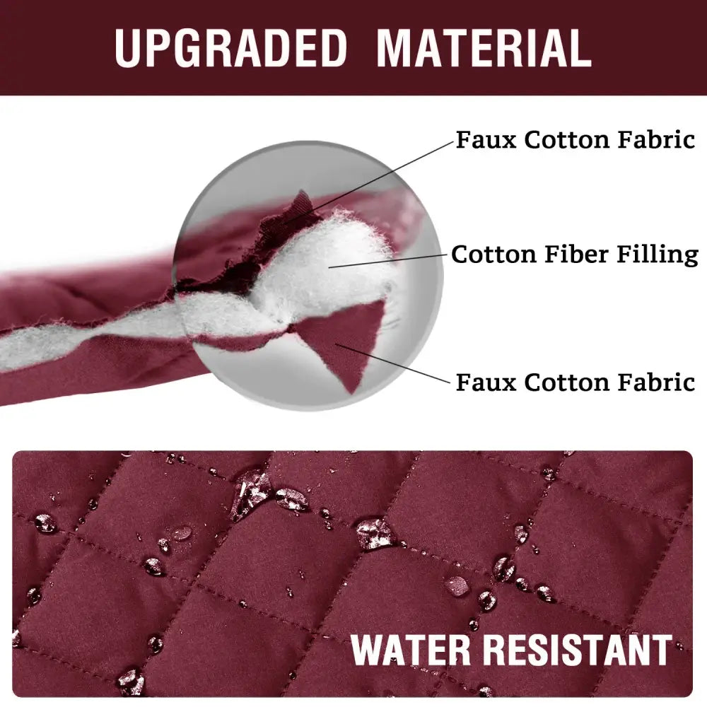 Maroon quilted naruto kakashi sofa cover with diamond pattern, faux cotton fabric, and cotton fiber filling, water-resistant