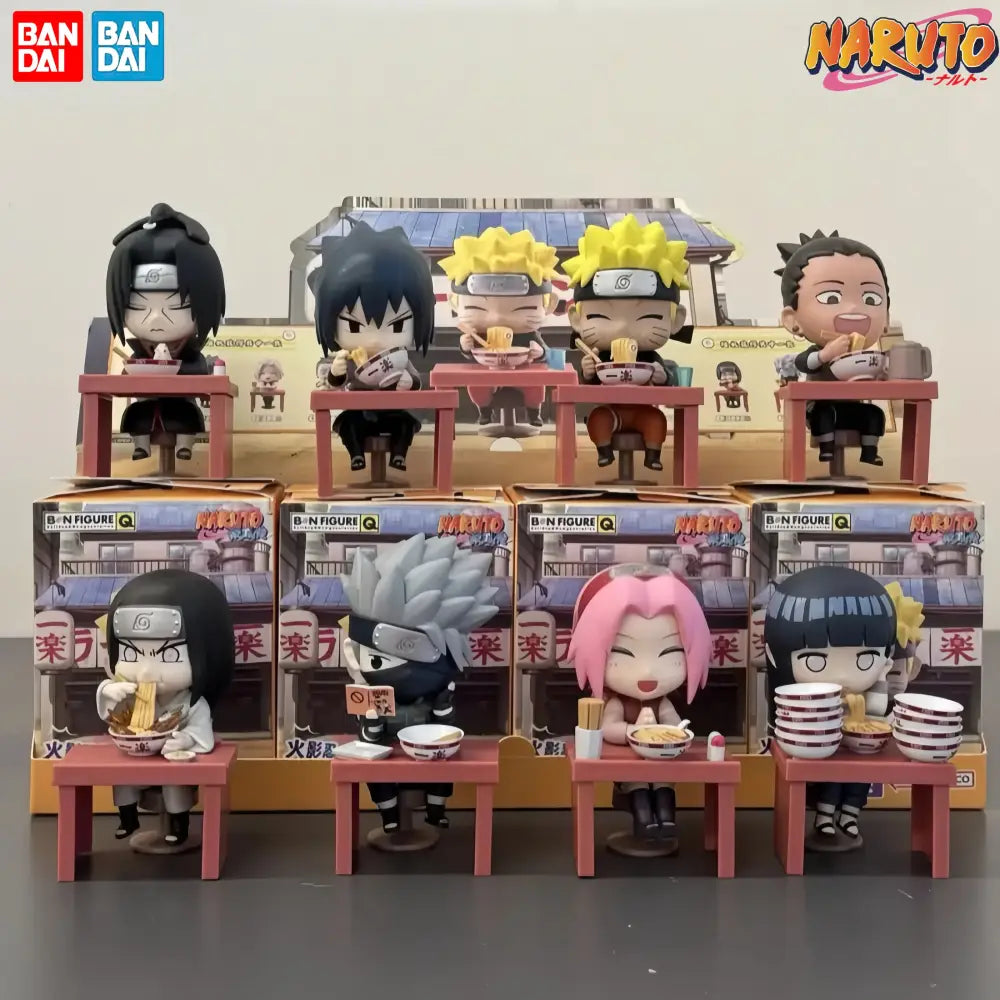 Naruto-themed chibi figurines in colorful detailed plastic packaging blind box handmade ornament collectible