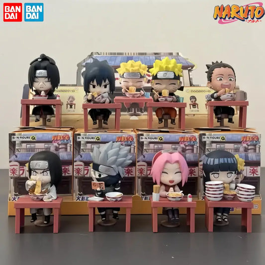 Naruto-themed chibi figurines in colorful detailed plastic packaging blind box handmade ornament collectible