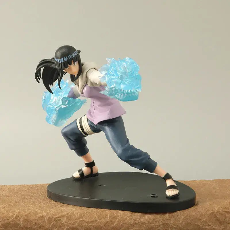Naruto rock lee action figure in lavender top and blue pants with chakra energy made of high-grade pvc