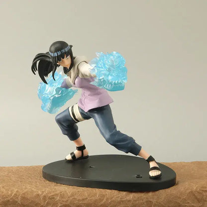 Naruto rock lee action figure in lavender top and blue pants with chakra energy made of high-grade pvc